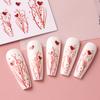 Xiaomi 2pcs Red Love Heart Nail Art Sticker of Valentine's Day Self-Adhesive Romantic Design Sliders Decorations Manicure Accessories