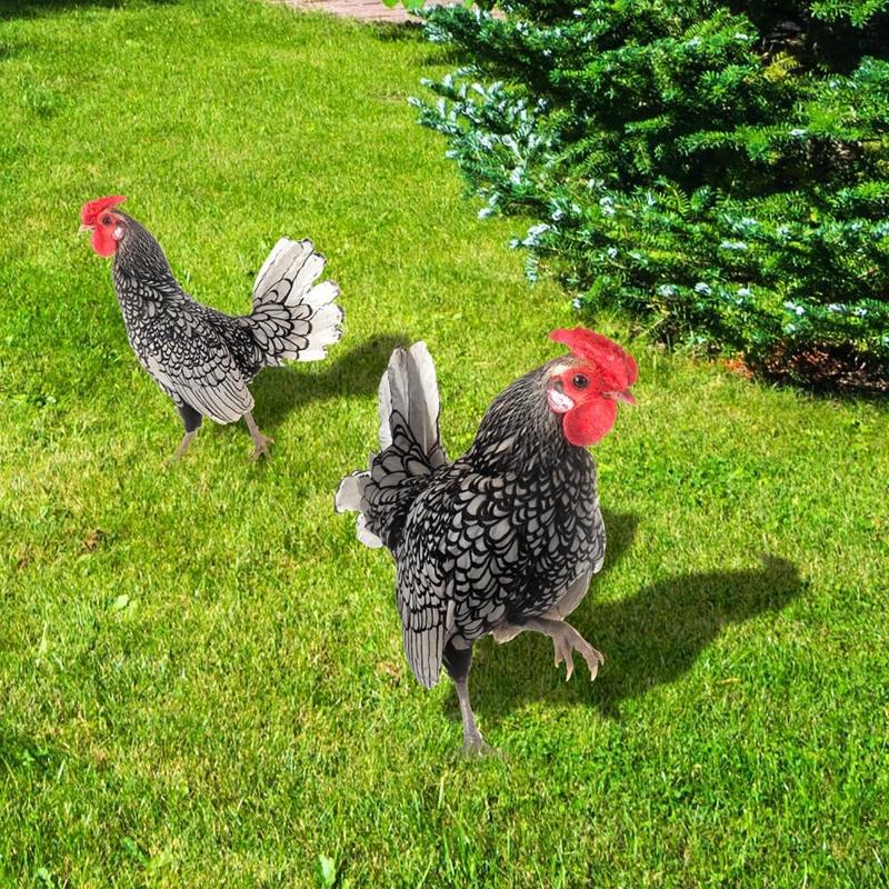 Садовые колышки в виде курицы, акриловые таблички для двора, уличная скульптура, статуэтка, украшения для горшечных растений, садовый вкладыш, декор для двора, лужайки