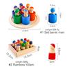 Montessori Rainbow Doll Wooden Toy Natural Wood Baby Hands-on Education Toy Puzzle Game Rainbow Building Block Children's Toy