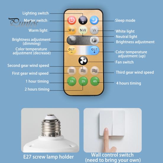 Потолочный вентилятор с бесщеточным двигателем, пульт дистанционного управления, регулировка яркости, энергосбережение, тихая работа, небольшой электрический потолочный светильник с вентилятором