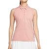Solid Color Casual Square Neck Breathable Sleeveless Polo Shirt Women Tops Pink DH2313-618