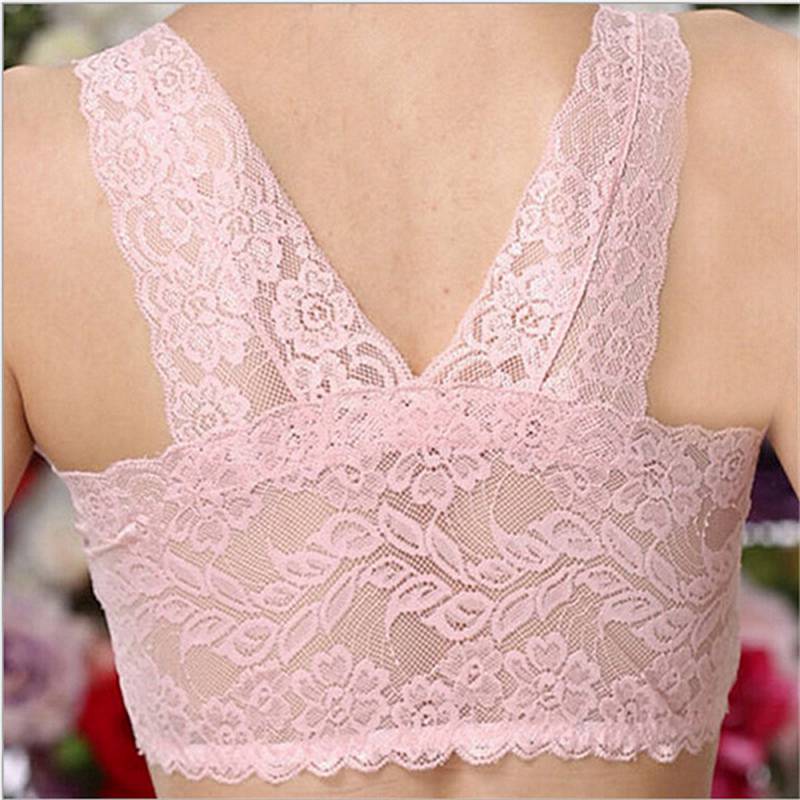 Sexy Bra Comfortable Bra Vest-Style Full Lace Women's Breathable Wireless Sports Bra Full Lace Underwear Binding Sleep
