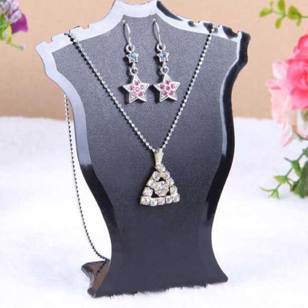 Creatively Display Jewelry Necklace Holder Earring Bust Mannequin Pendant Chain Organizer Stand Hanging Storing Shelf