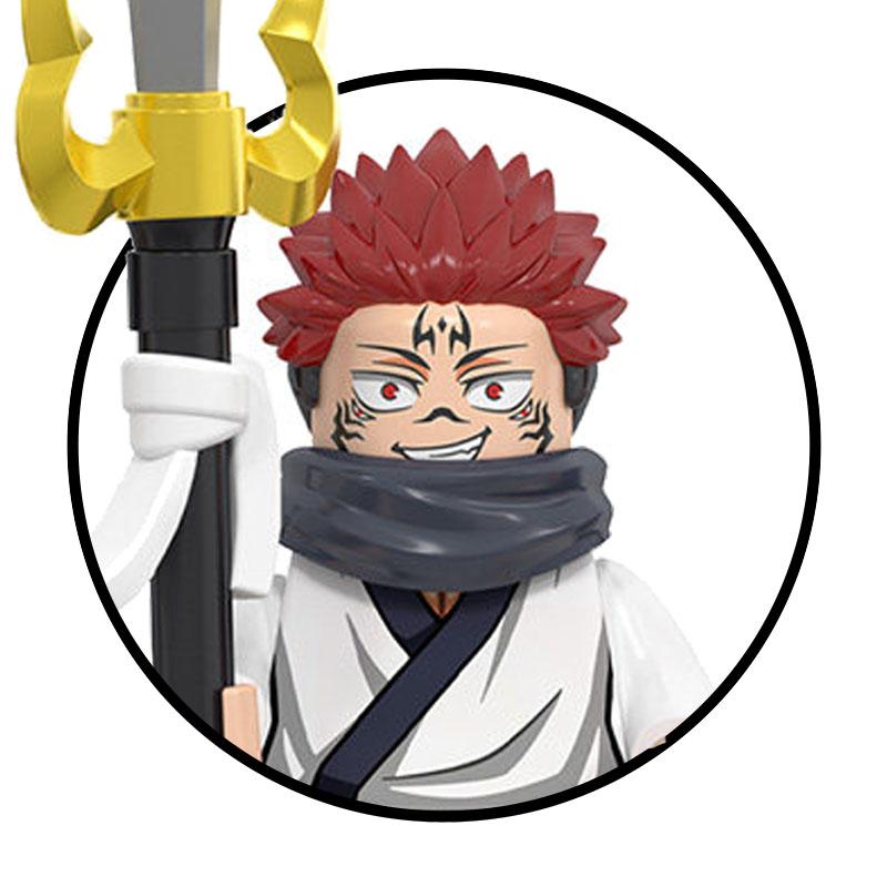 40pcs Jujutsu Kaisen Building Blocks Itadori Yuji Gojo Satoru Ryomen Mini Action Figure Accessories Christmas Gift for Kids