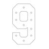 1 шт. 91,5 см Светящаяся цифровая рамка-вывеска из КТ-пластика Цифры 0-9 Вставляемая КТ-пластина Декор для вечеринки Свет Украшение на День Рождения, Юбилей - Холодный Белый Свет