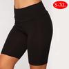 Women Solid Color High Waist Shorts Stretchy Seamless Slim Cycling Yoga Pants