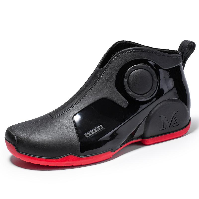 Низкие дождевые ботинки мужские уличные водонепроницаемые нескользящие немецкие модные кухонные рабочие туфли для рыбалки автомойки резиновые ботинки