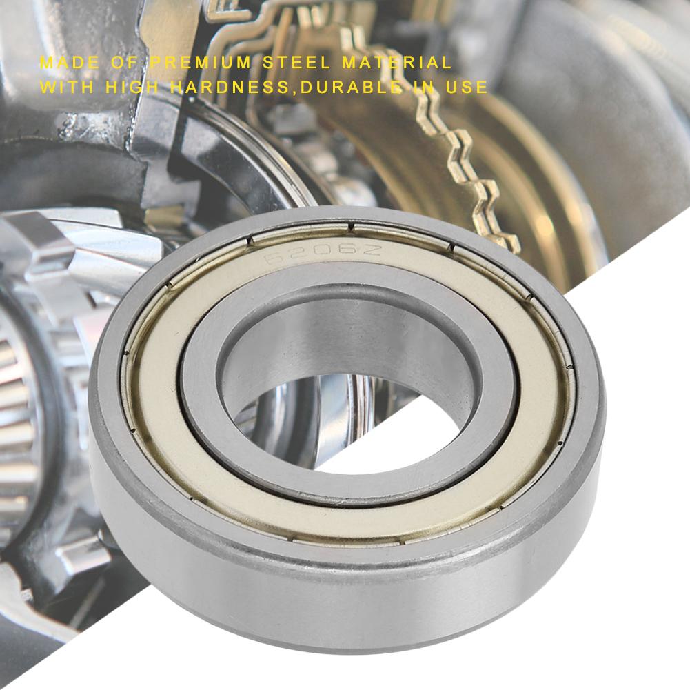 1pcs Metal Double Shielded Deep Groove Ball Bearings 30*62*16mm(6206 zz)