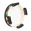 Ground Drum Sheepskin Applique Tambourine Kids Hand Drum Musical Sound Tool Percussion Instrument for School Bands