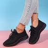Лето 2025 Женские Дышащие Нескользящие Платформа Модные Новые Повседневные Туфли для Женщин Обувь Корейские Кроссовки для Бега Черные Кроссовки