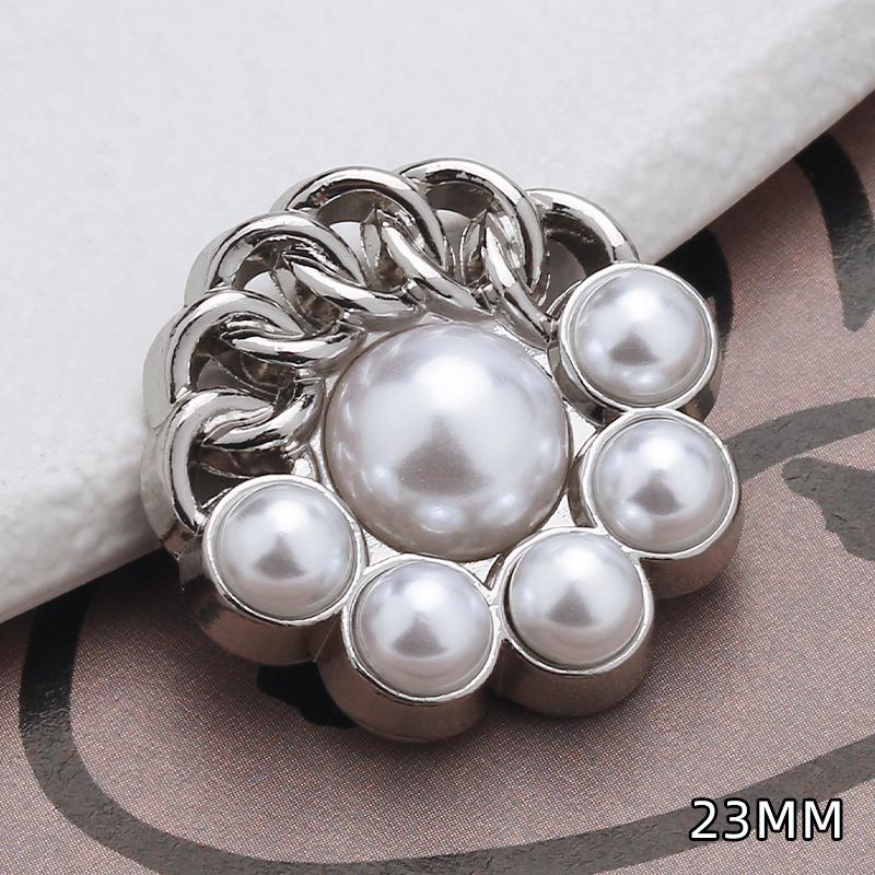 Rhinestone Metal Buttons for Women's Coats & Sweaters - Hand Sewn Fragrance-Style Round Alloy Decorations