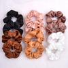 Women Silk Scrunchie Elastic Handmade Multicolor  Hair Band Ponytail Holder Headband Hair Accessories