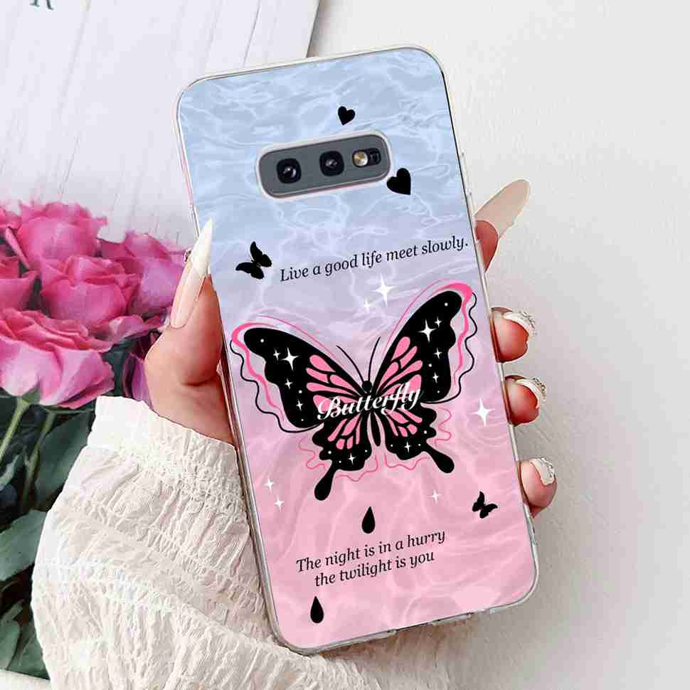 For Samsung Galaxy S10e SM-G970 Case Fashion Painted Flowers Soft Silicone TPU Cover For Samsung S10e S10E SM-G970F 5.8" Bumper