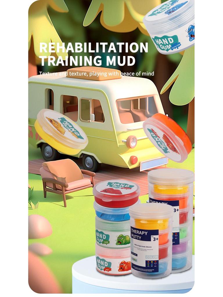 Магнитная силиконовая замазка для захвата пальцами и реабилитационных упражнений