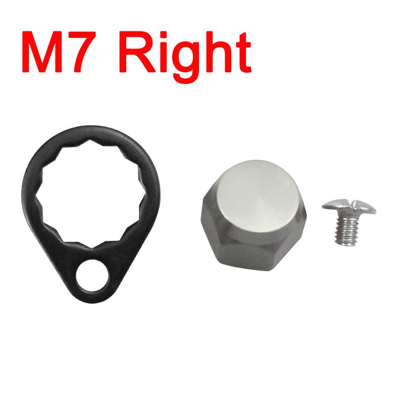 EKfan M8 Daiwa M7 Shimano Left / Right Hand Nut With Black 15MM Lock Washers and Screws For Baitcasting Fishing Reel DIY Parts 4