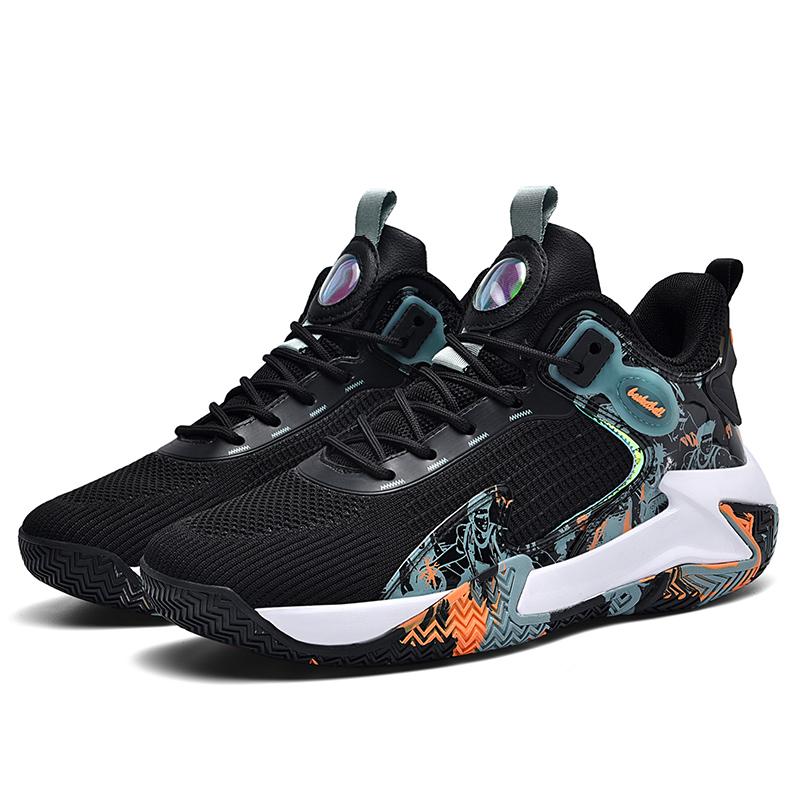 Высококачественные мужские баскетбольные кроссовки, нескользящие, практичные, модные, высокие, амортизирующие, тренировочные кроссовки, сетчатые баскетбольные ботинки