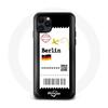 Protective Case - Maniacase - iPhone 12 - Berlin Flight Ticket - Black - Soft