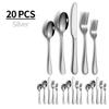 Набор столовых приборов из нержавеющей стали 16 шт/20 шт Кофейные ложки для размешивания Набор чайных ложек для торта Десертная ложка Чайная ложка Набор столовых приборов