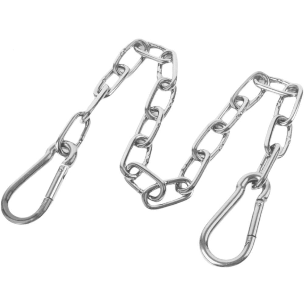 30 Inch Boxing Punching Bag Chain Silver Stainless Steel Hammock Link Heavy Duty with 2 Carabiners Hoisting Link Porch Swing