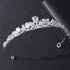 Fashion Zircon Bridal Tiara Headpiece Silver Color Crystal Wedding Crown Hair Accessories Women Birthday Party Rhinestone Crowns