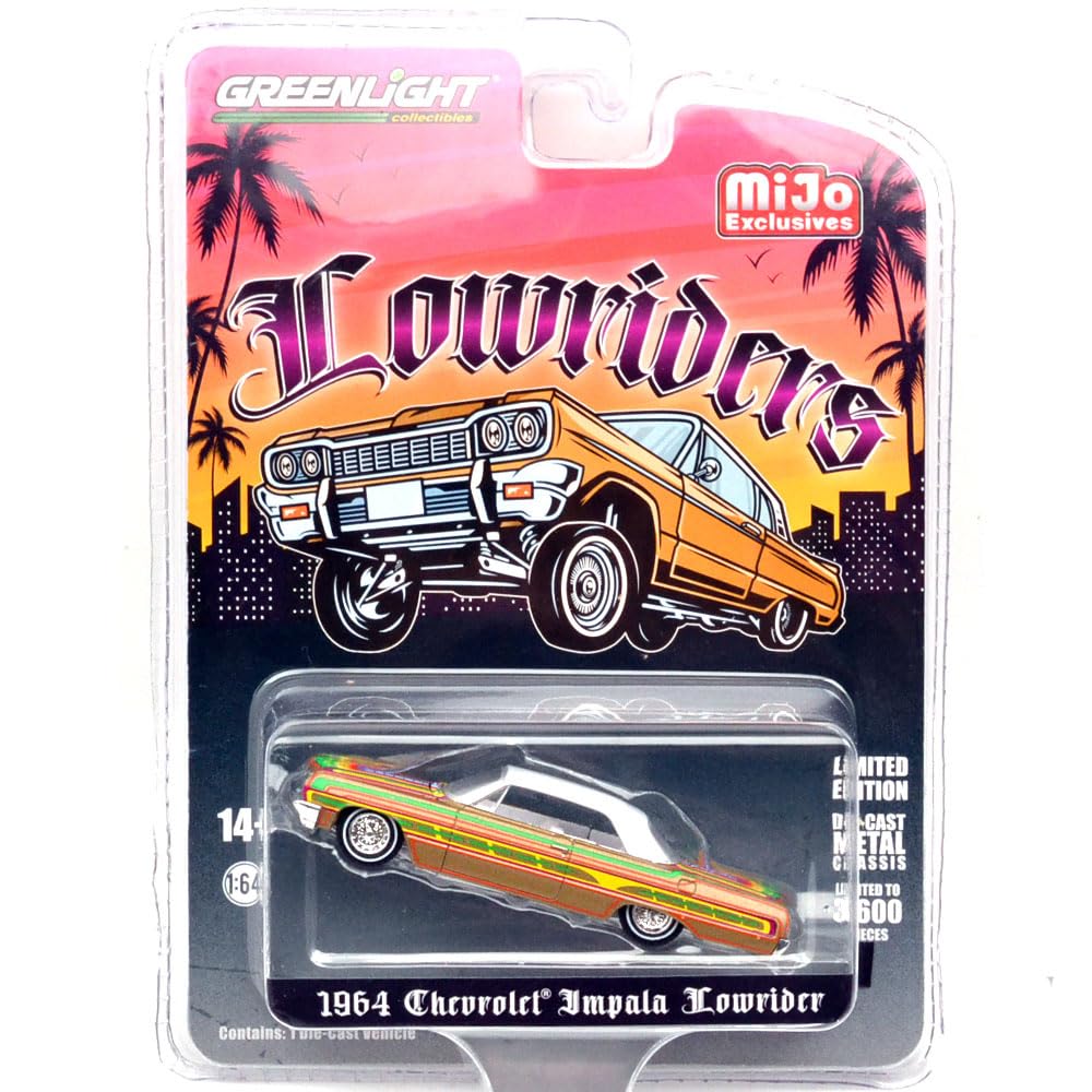 GREENLIGHT 164 Scale MiJo Exclusive - 1964 Chevrolet Impala SS Lowrider - Gold, 51551