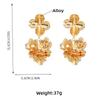 Punk Goth Flower Drop Earrings for Women Statement Piercing Earring Wed Jewelry Accessories