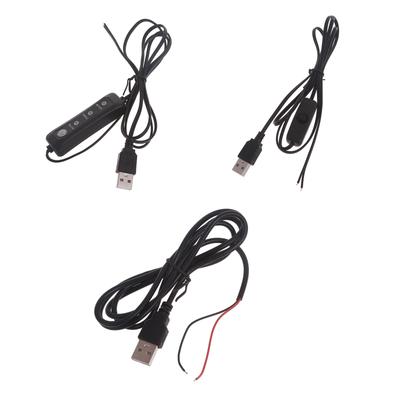 USB DIY Паяльный шнур питания 5 В USB Удлинительный кабель с переключателем для 5 В светодиодных фонарей, вентиляторов, камер
