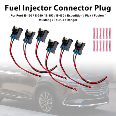6 шт. Разъем топливной форсунки Хвост Разъем Жгут проводов Подходит Ford Подходит Chevrolet Dodge Ram