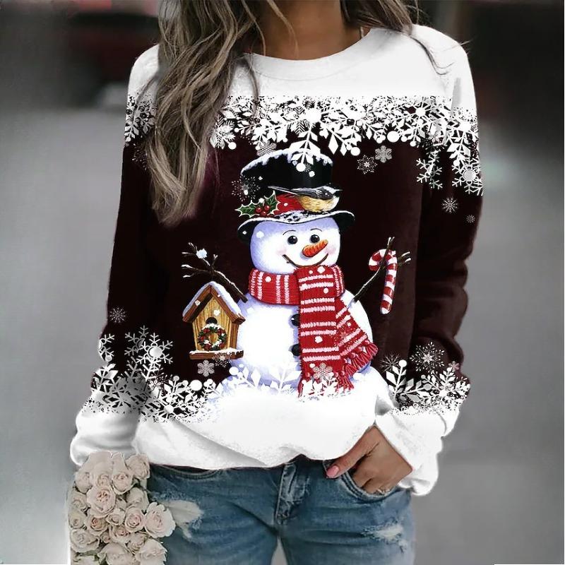 Women's Fashion Casual Long Sleeve O-Neck T-Shirt and Top