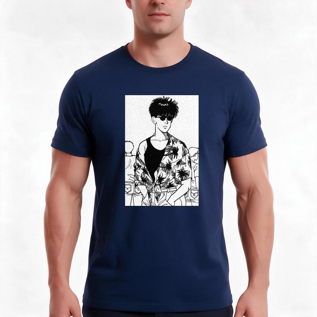 Eiji Okumura Glasses Unisexga Tshirt Summer Casual Cotton Tee Oversized Streetwear Tops Vintage Graphic Print Unisex Unisex Unisex