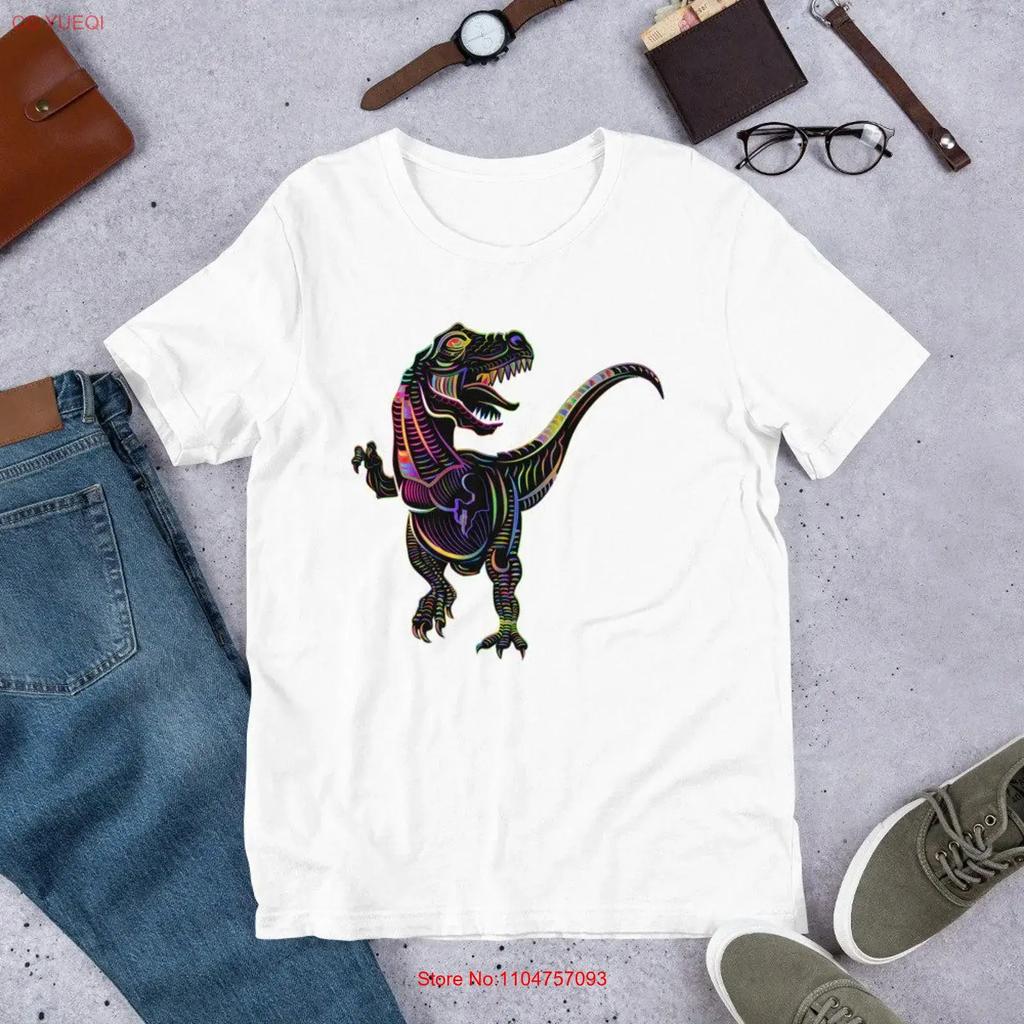 T Rex Dinosaur Cotton Shirt For Unisex Unisex Vintage Fashion Stylish Versatile Streetwear Casual Breathable Unisex