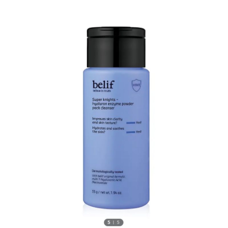 belif Super Knights Hyaluron Enzyme Powder Pack Cleanser 55g