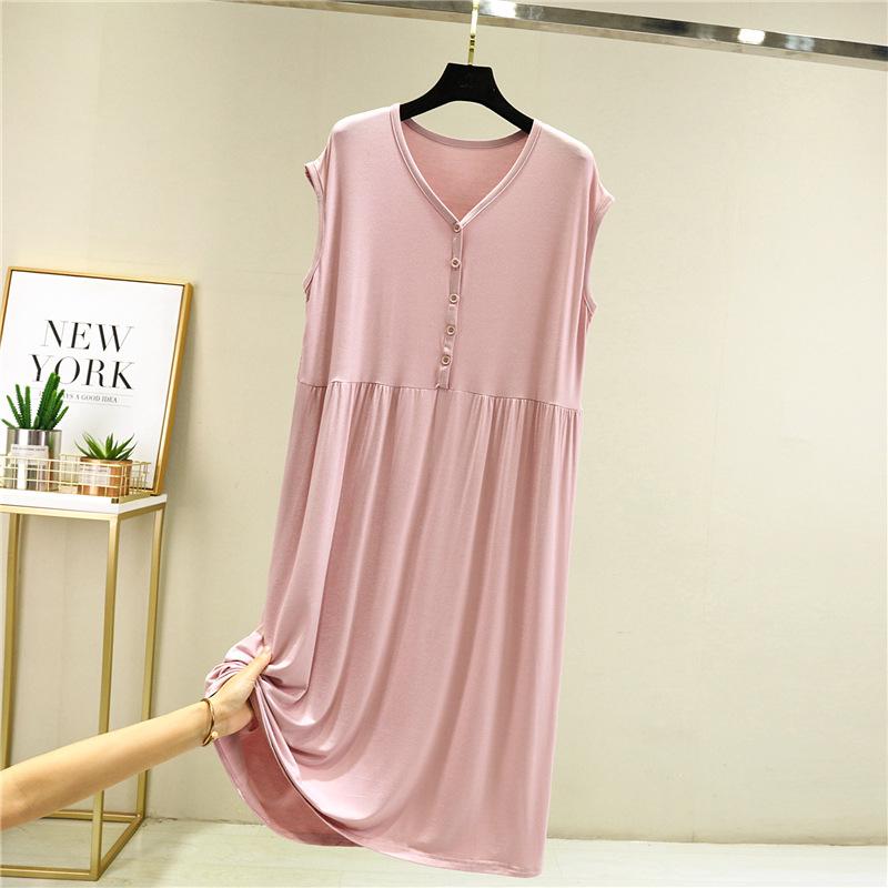 Летнее свободное платье женское женская ночная рубашка надевается поверх юбки средней длины