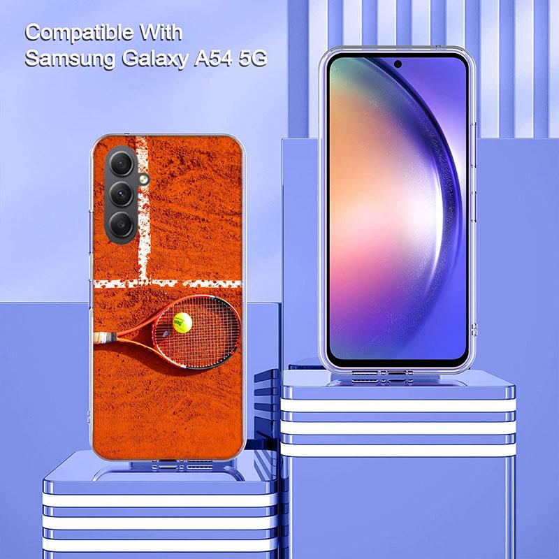 Теннисная ракетка Теннисный мяч Чехол для телефона для Samsung A17 A37 A57 A07 A16 A26 A36 A56 A06 A02S A12 A22 A32 A52S A04S A14 A24 A34 A54