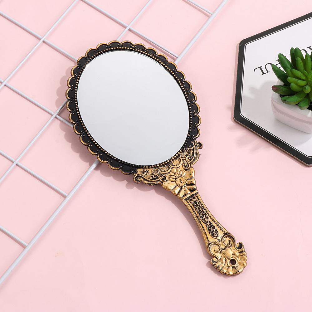 New Hot Makeup Mirrors Dresser Mirror Vintage Oval-Shape Handheld Mirror Vanity Mirror