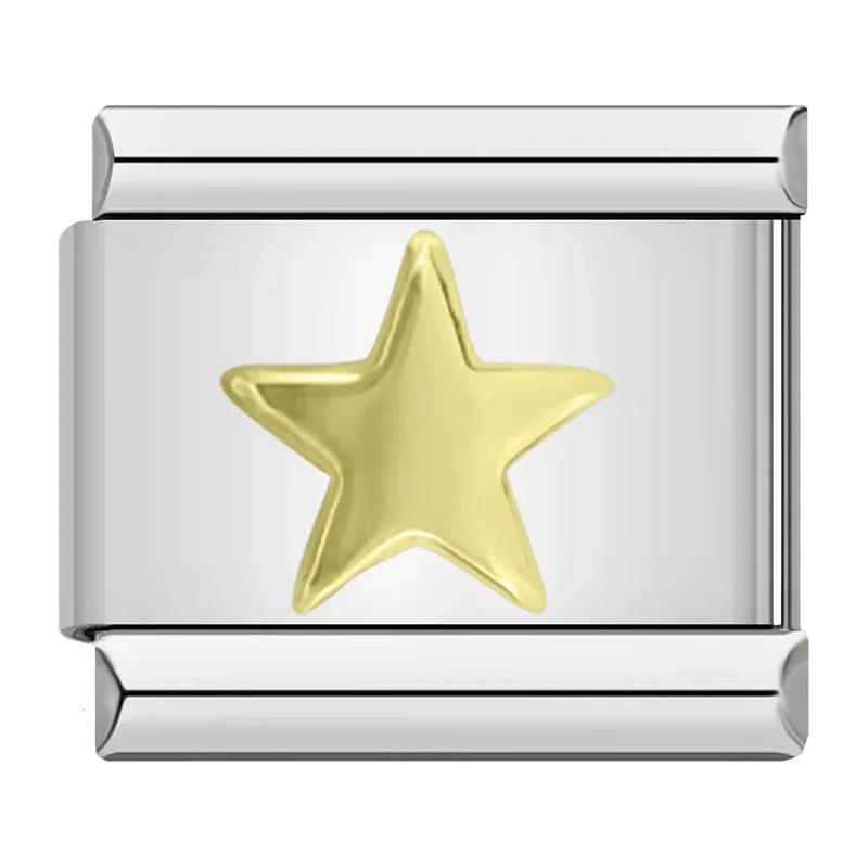 2023 Мода Сердце Эллиптический Прямоугольник CZ Шарм Итальянские Звенья Подходит Для Браслета 9 мм Из Нержавеющей Стали Изготовление Ювелирных Изделий DJ692