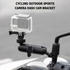 360° Motorcycle Handlebar Mount Aluminum Holder Bike Bracket For Gopro Hero 12 11 10 9 8 Insta360 Osmo Action Camera Accessories