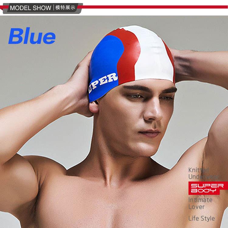 Summer water man swimming caps silicone boys new blue bathing cap male adult professional waterproof ear Sale