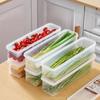 Large Rectangular Food Storage Containers, Reusable Stackable Plastic Kitchen Box, Fridge Freezer Organizer Bins for Pantry