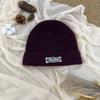 New Lace Letter Knitted Hat Women's Autumn and Winter Warm Ear Protector Wool Hat Fashion Versatile Face Small Baotou Hat