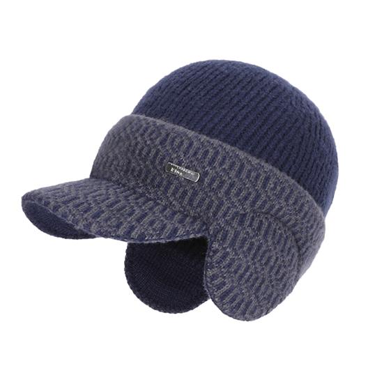 Шапка для верховой езды Мягкая плюшевая внутренняя часть Широкие поля Защищающая уши Вязаная бейсболка Ветрозащитная