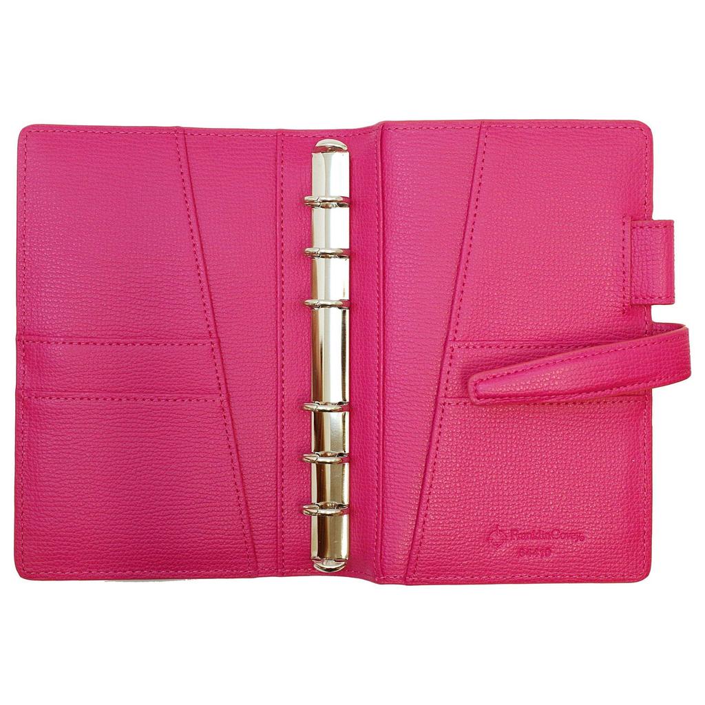 Franklin Planner Crumb Cloth Binder 64410, Pocket Size, 15mm, Passion Pink