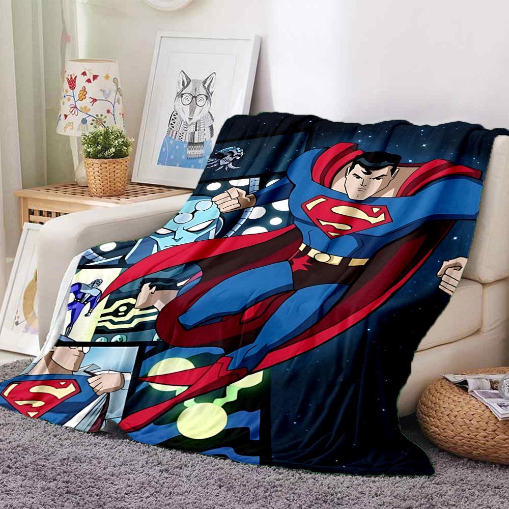 1pc Superman Blanket Lightweight Flannel Throw For Sofa, Bed, Travel, Livingroom, Office, Couch, Chair, And Bed