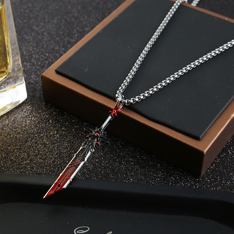 Genshin Impact Оружие Ожерелье Волчье Надгробие Колье Ожерелья Меч Кулон Цепи Из Бисера Ожерелье для Женщин Мужчин Ювелирные Изделия Подарок