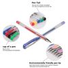 Coloring Pen Set Multi Color Gel Pens With Glitter Highlighters For Art Drawing