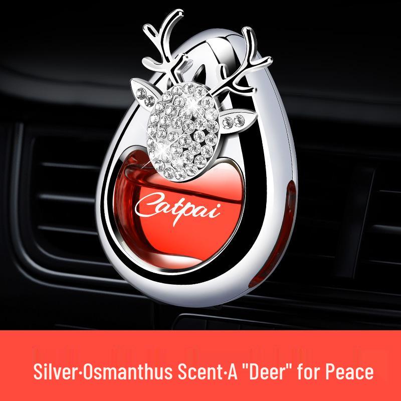 Автомобильный парфюм «Олень с бриллиантами»: Элегантный освежитель воздуха для дефлектора и милое украшение для женского автомобильного интерьера