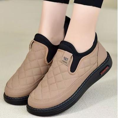 Старые пекинские тканевые туфли женские повседневные одинарные туфли хлопковые туфли женские зимние туфли для мамы на одной педали бархатные теплые и удобные туфли