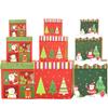 3 шт. бумажная рождественская подарочная коробка, рождественская вставная коробка для конфет, легкие праздничные украшения, складывающиеся квадратные украшения