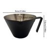 Coffee Measuring Cup Measurement Cup Stainless Steel Heat-Resistant Three Scale Beaker with Handle Double Spout Pitcher for