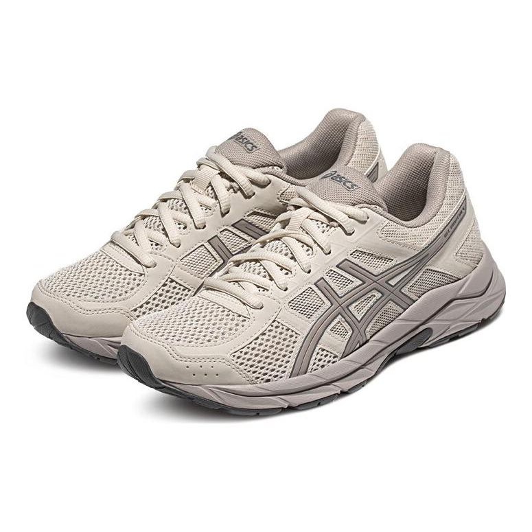 Asics Gel-Contend 4 Comfortable Versatile Fabric Synthetic Leather Low-Top Training Running Shoes Women Sneaker Beige T8D9Q-021